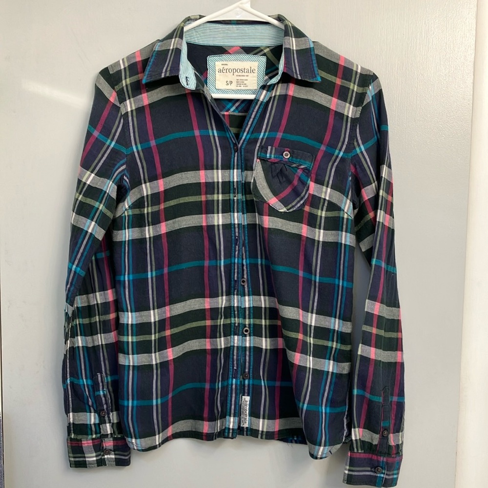 Aeropostale Cotton Plaid Shirt